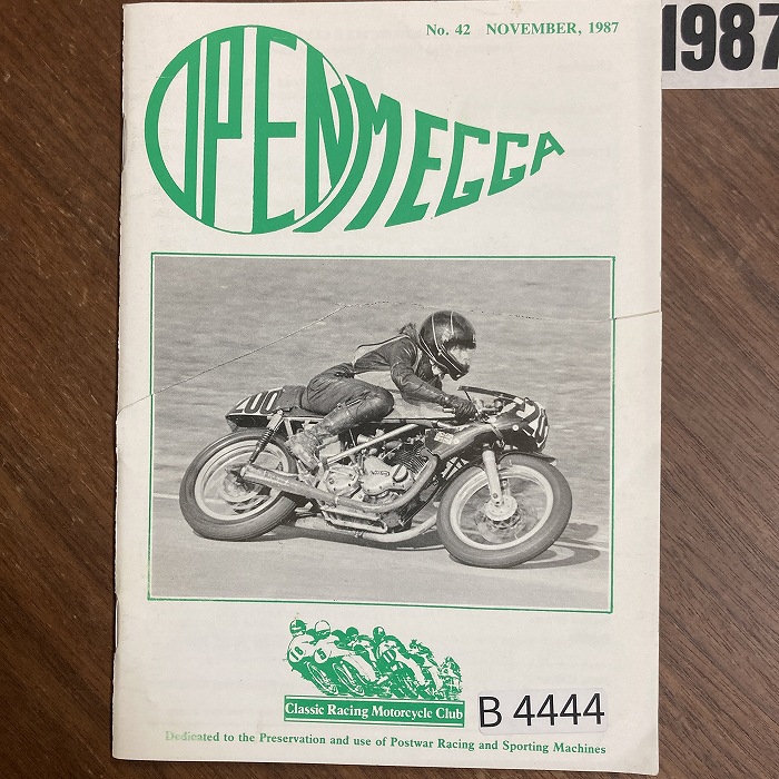 B4444　1987　「Classic Racing Motorcycle Club OPEN MEGGA」英国 旧車雑誌