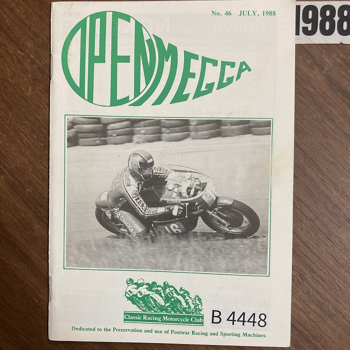 B4448　1988　「Classic Racing Motorcycle Club OPEN MEGGA」英国 旧車雑誌