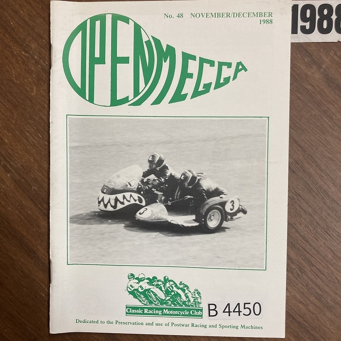 B4450　1988　「Classic Racing Motorcycle Club OPEN MEGGA」英国 旧車雑誌