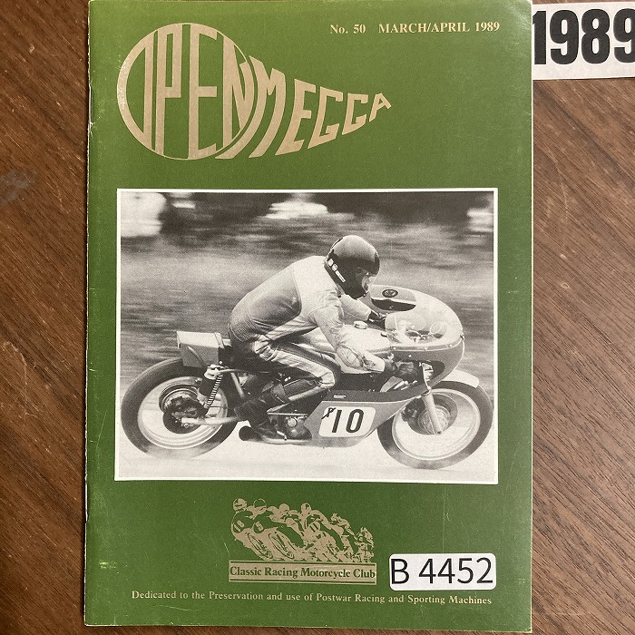 B4452　1989　「Classic Racing Motorcycle Club OPEN MEGGA」英国 旧車雑誌