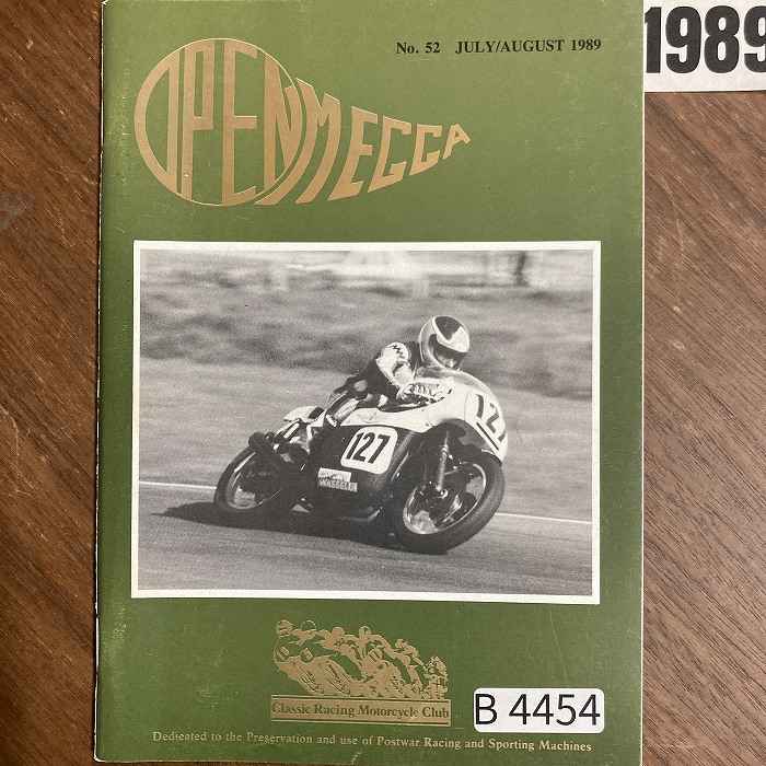 B4454　1989　「Classic Racing Motorcycle Club OPEN MEGGA」英国 旧車雑誌