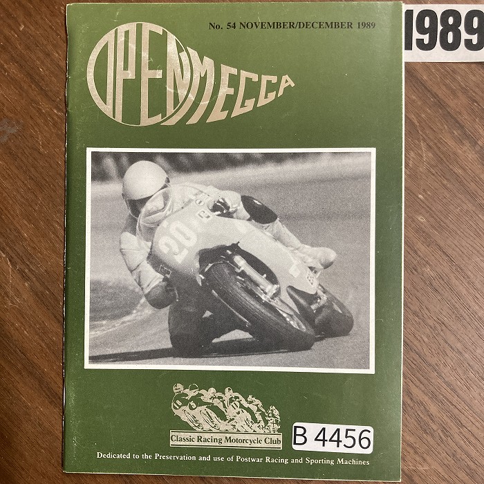 B4456　1989　「Classic Racing Motorcycle Club OPEN MEGGA」英国 旧車雑誌