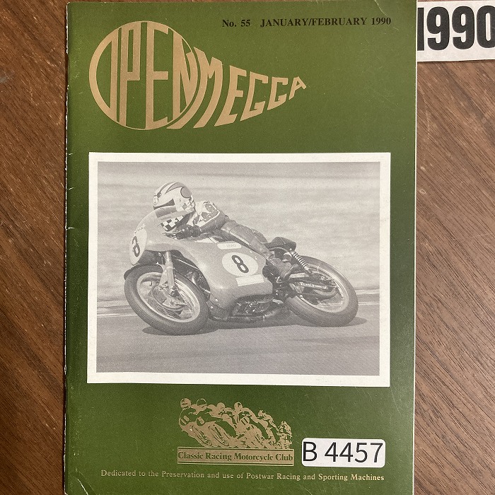 B4457　1990　「Classic Racing Motorcycle Club OPEN MEGGA」英国 旧車雑誌
