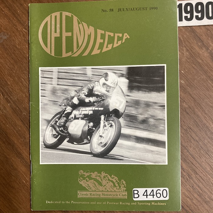 B4460　1990　「Classic Racing Motorcycle Club OPEN MEGGA」英国 旧車雑誌