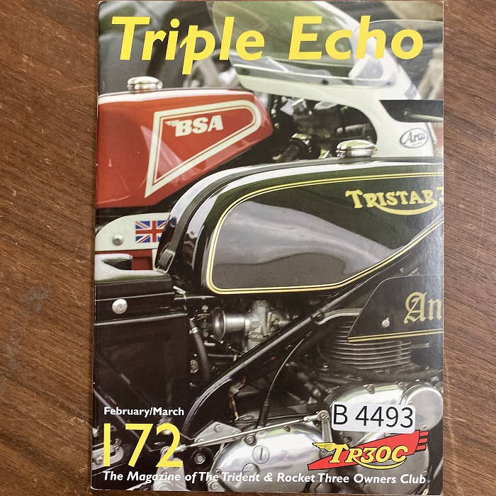 B4493　172　「TRIPLE echo　TR30C」英国 モーターサイクルクラブ会報誌
