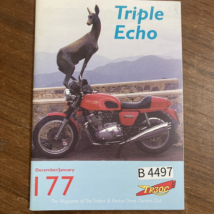 B4497　177　「TRIPLE echo　TR30C」英国 モーターサイクルクラブ会報誌