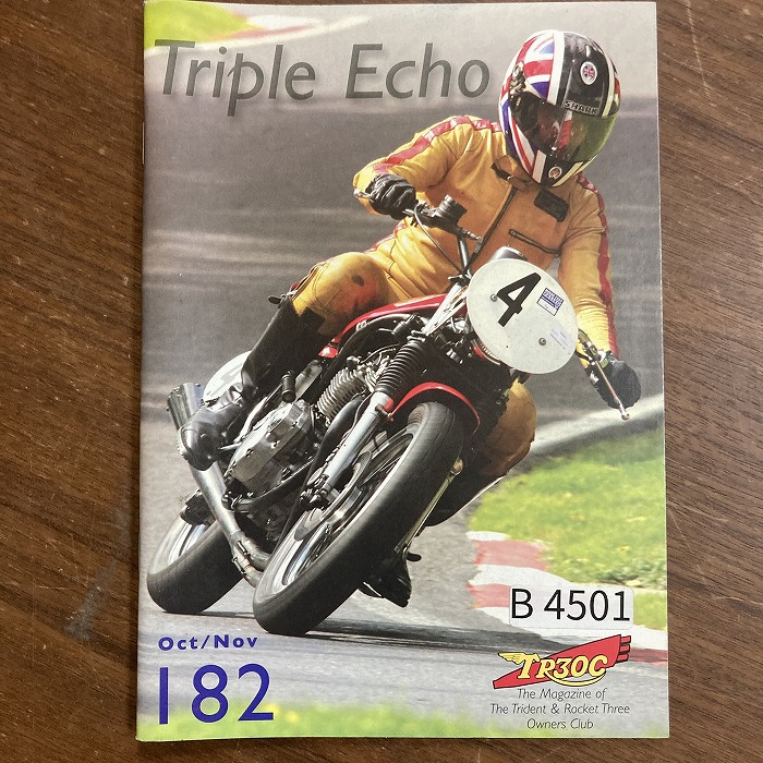 B4501　182　「TRIPLE echo　TR30C」英国 モーターサイクルクラブ会報誌