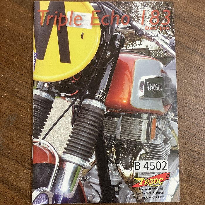 B4502　183　「TRIPLE echo　TR30C」英国 モーターサイクルクラブ会報誌