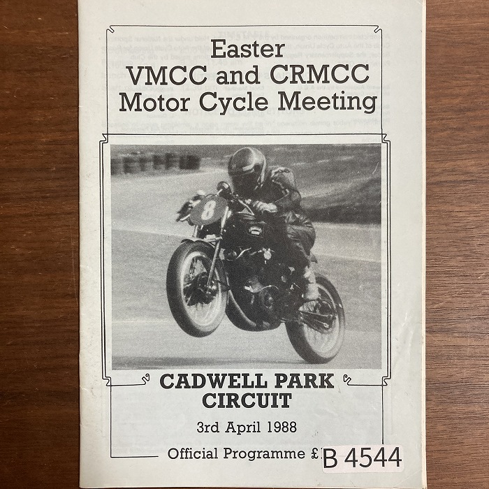 B4544「Easter VMCC and CRMCC Motor Cycle Meeting 1988」英国 モーターサイクル 会報誌