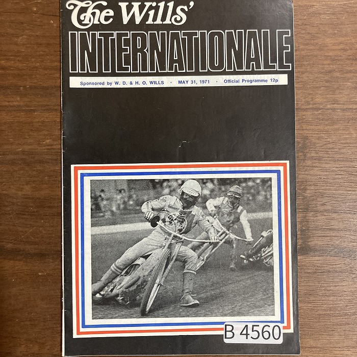 B4560「THE Wills' INTERNATIONALE 1971」英国 モーターサイクル プログラム