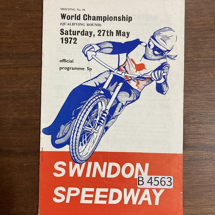 B4563「SWINDON SPEEDWAY 1972」英国 モーターサイクル パンフレット