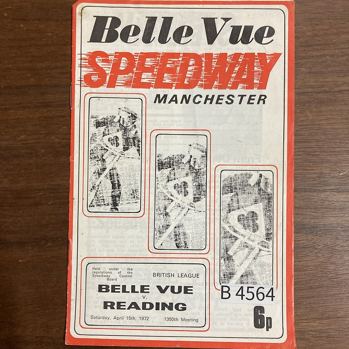 B4564「Belle Vue SPEED WAY 1972」英国 モーターサイクル パンフレット