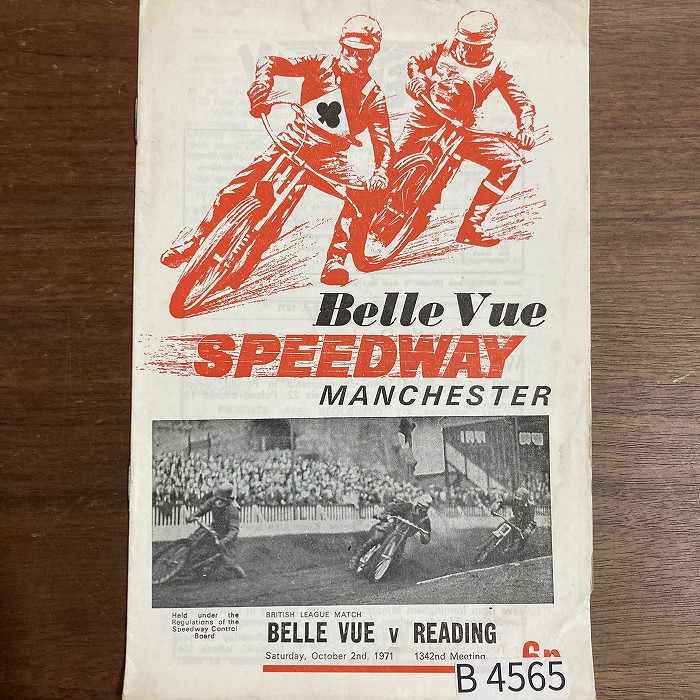 B4565「Belle Vue SPEED WAY MANCHESTER 1971」英国 モーターサイクル パンフレット