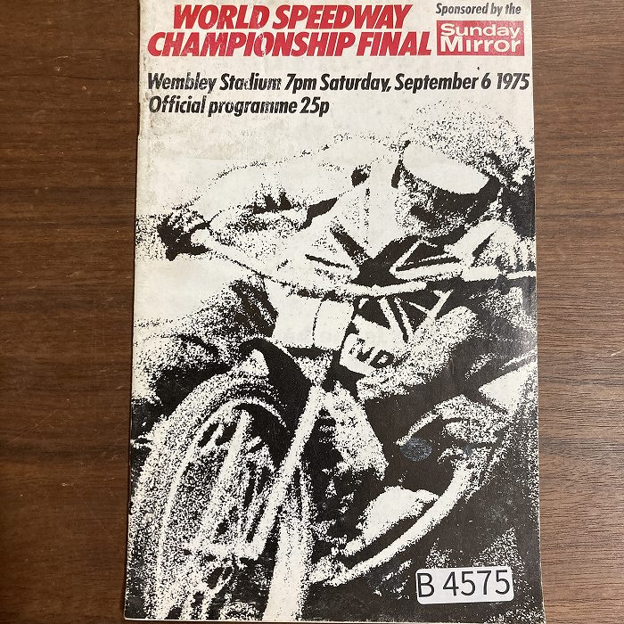 B4575「WORLD SPEEDWAY CHAMPIONSHIP FINAL 1975」英国 モーターサイクル パンフレット