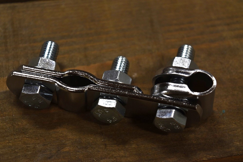 ラスト1個　107137 英国 ENGLAND MIRROR & LIGHT BACKET W CLAMP アクセサリー　Wクランプ クラシックカー　