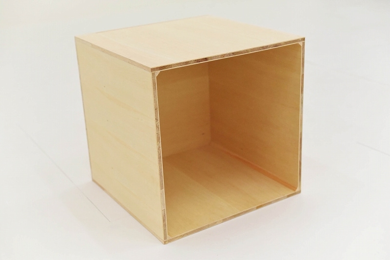 M 撮影用背景　撮影小物 箱　ボックス　五面体　（無塗装）　45cm　角