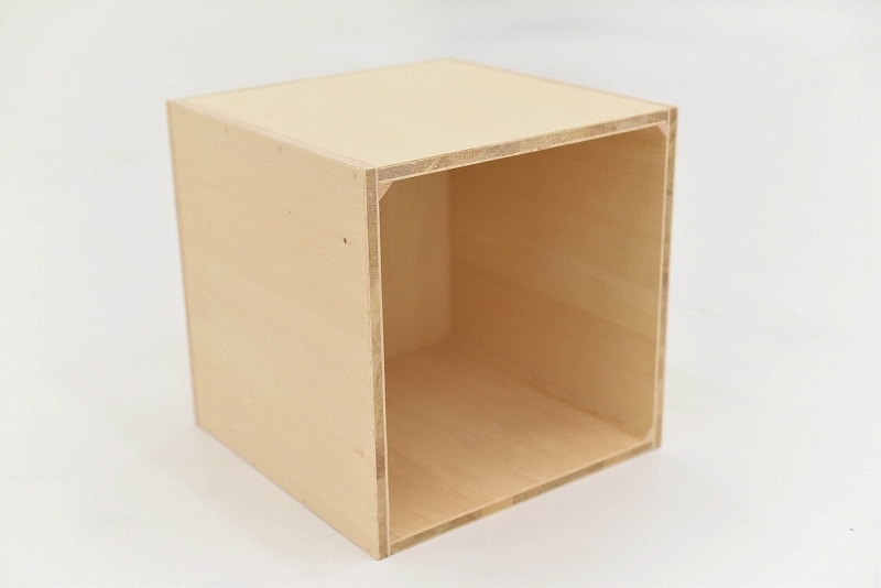 S 撮影用背景　撮影小物 箱　ボックス　五面体　（無塗装）　30cm　角