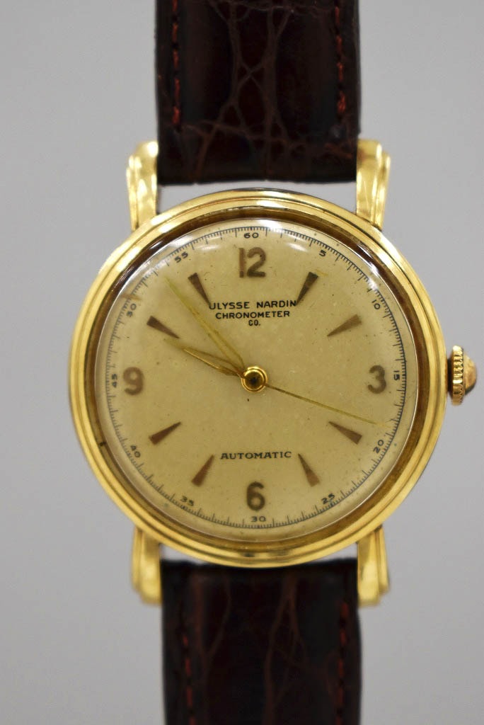 107705 腕時計 1950年代 14KG ULYSSE NARDIN  ユリサ ナルディン ゼンマイ逆巻き 自動巻き