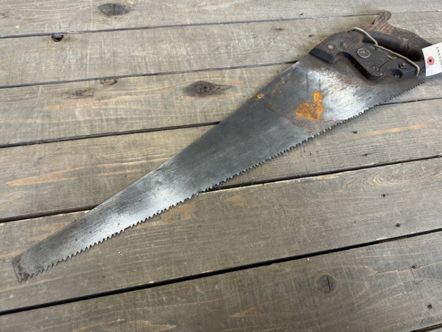 107784 ヴィンテージソー　ノコギリ　鋸　英国 取っ手破損あり
