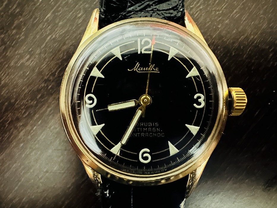 108047 腕時計 1960年代 Mautheマウテ VW フォルクスワーゲン  赤秒針 手巻き