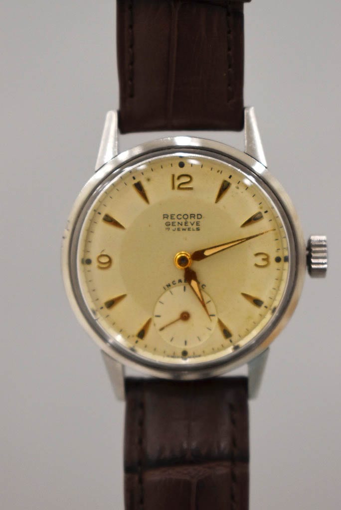 108048 腕時計 1960年代後半 RECORD GENEVE レコード インカブロック 手巻き