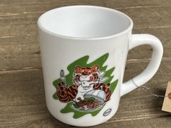 107998 フランス製「ARCOPAL」 アルコパル　ESSO　エッソ　ミルクガラス　マグカップ|キッチン雑貨|テーブルウェア/ホーム・キッチン雑貨