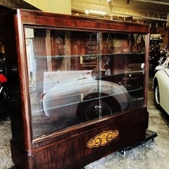 108408 販売及び長期リース店舗什器　英国製アンティーク　4段　　ショーケース 　|レンタル&リース