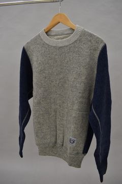 新品　「Jamieson」　ジャミーソンズ シェットランド  クルーネック ニット　100%Pure Real Shetland Wool　Crew MIX Blue×Gray|アウター|メンズファッ