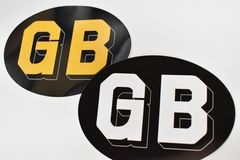 UKシリーズ・ステッカー　「GB」　カスタム　シール