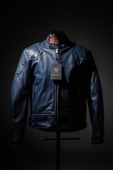 英国 「GOLDTOP」 「The '76 Cafe Racer Jacket」 レザージャケット COLOR：Midnight Blue
