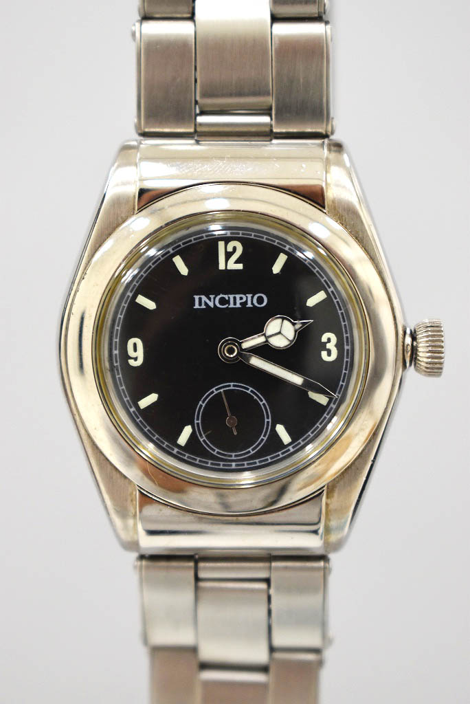 108941 腕時計 初代 INCIPIO バブルバック スモールセコンド 手巻き 