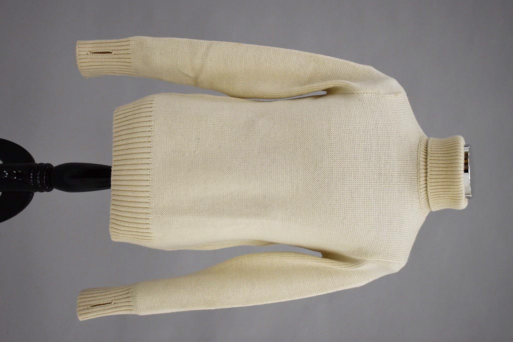 FW 英国「GOLDTOP」「100%Merino Wool Fitted Submariner Sweater」フィット サブマリーナー セーター COLOR：WHITE　　送料無料