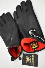 英国 「GOLDTOP」 Zipped Fleece Lined Cafe Racer Gloves 本革カフェレーサーグローブ
