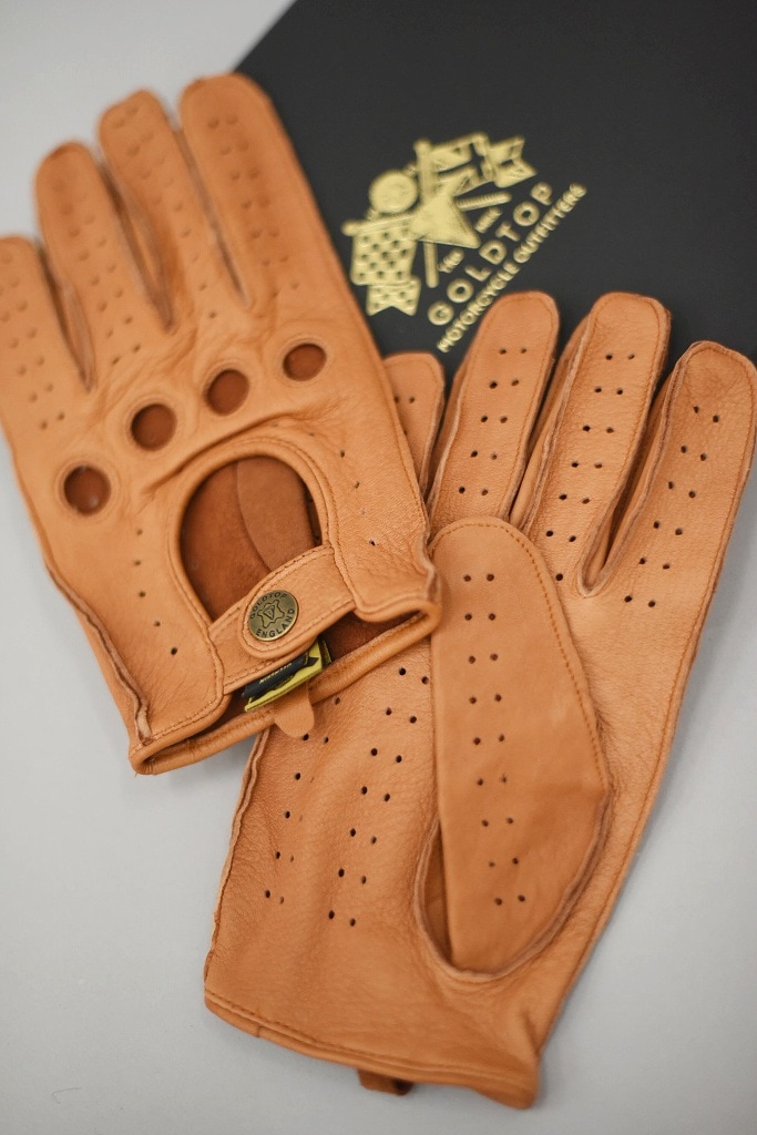 DT 英国 「GOLDTOP」 「Classic Deerskin Leather Driving Gloves」 Tan 鹿革ドライビンググローブ