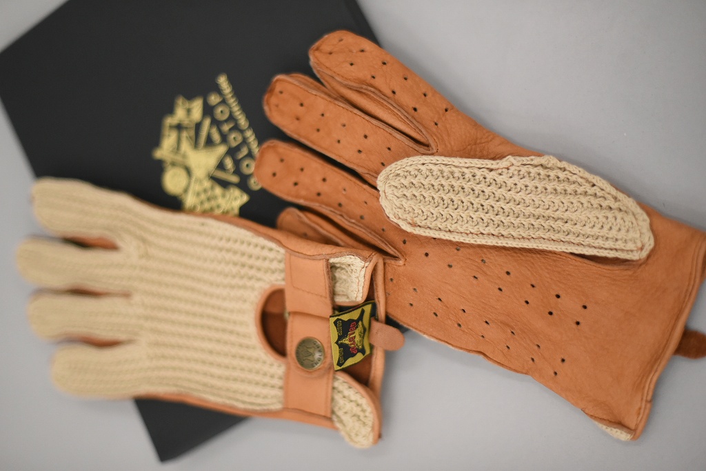 ST 英国 「GOLDTOP」 「Deerskin Leather String Back Driving Gloves」 Tan 鹿革ドライビンググローブ