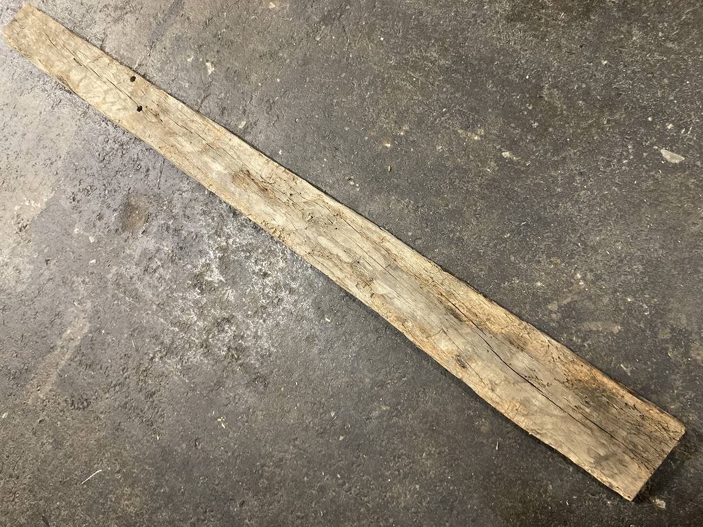 C0058 古木 古材 ライトオーク　古材板　Height：215cm  Width ：15cm  Depth ：3.5cm