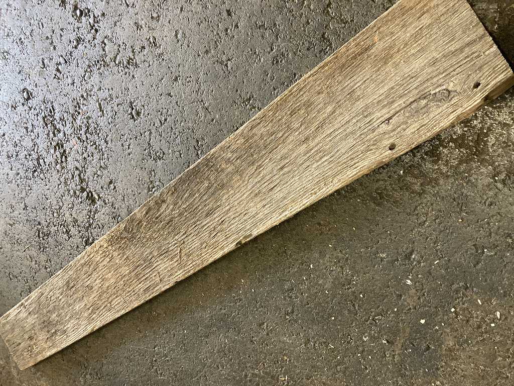 C0098 古木 古材 ライトオーク　古材板　Height：115cm  Width ：14cm  Depth ：3cm