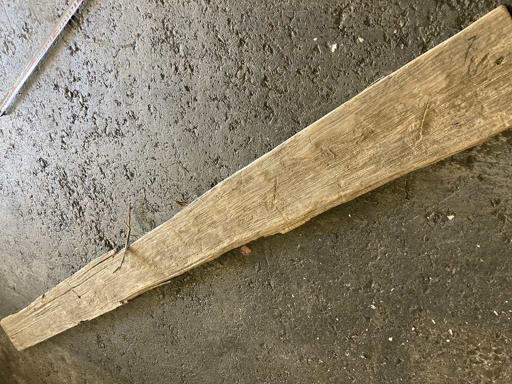 C0100 古木 古材 ライトオーク　古材板　Height：154cm  Width ：11cm  Depth ：1cm