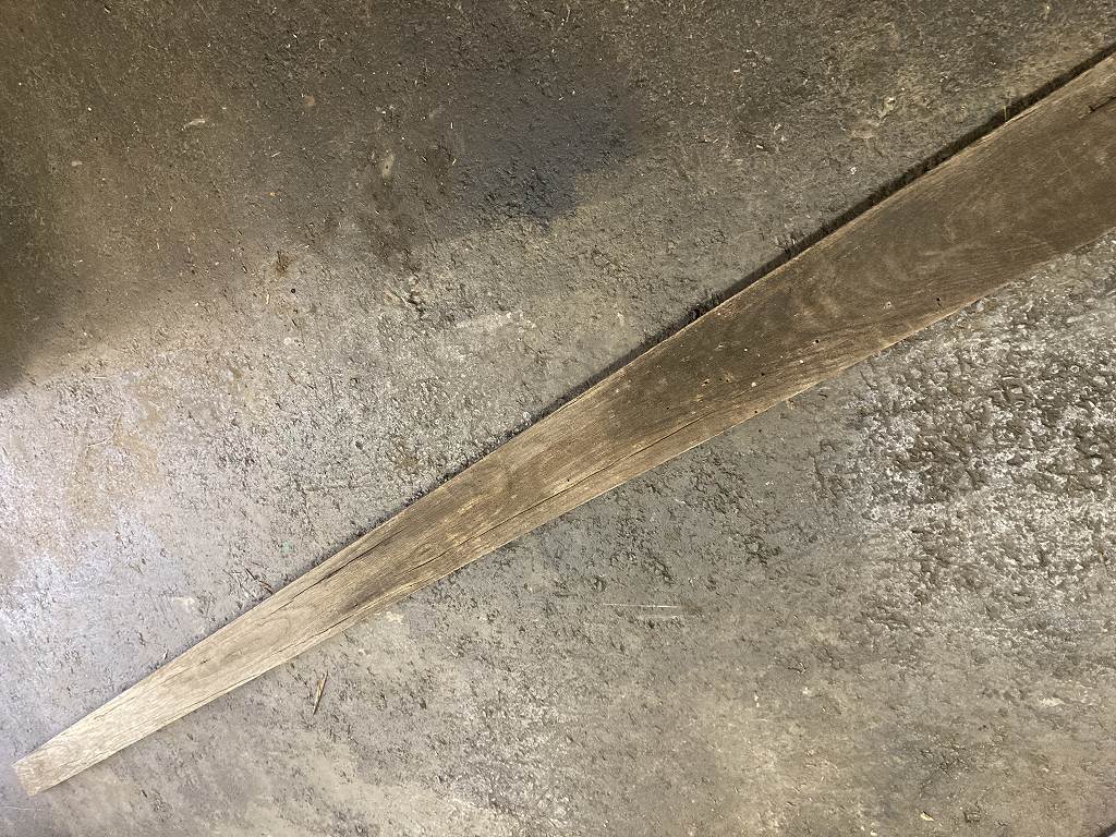 C0161 古木 古材 ライトオーク　古材板　Height：292cm  Width ：13cm  Depth ：2cm