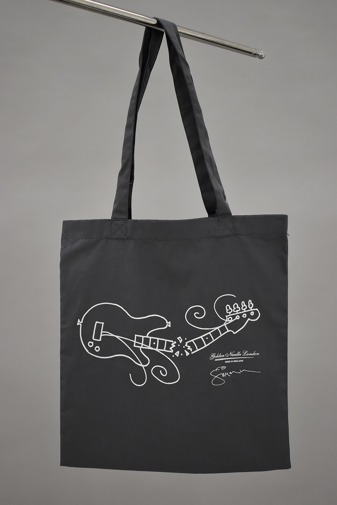 「PAUL SIMONON（THE CLASH)」 「Brocken bass」 GOLDEN NEEDLE LONDON  MADE IN ENGLAND  トートバッグ　GRAY