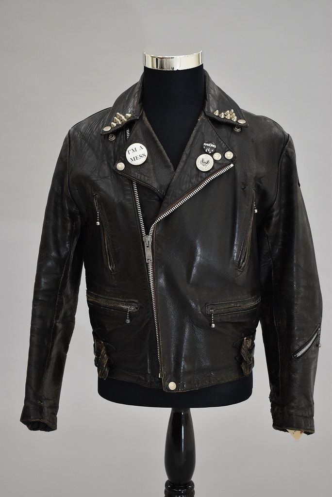 109094 【LEWIS LEATHERS】80s ヴィンテージ ライダースジャケット ライトニング 402