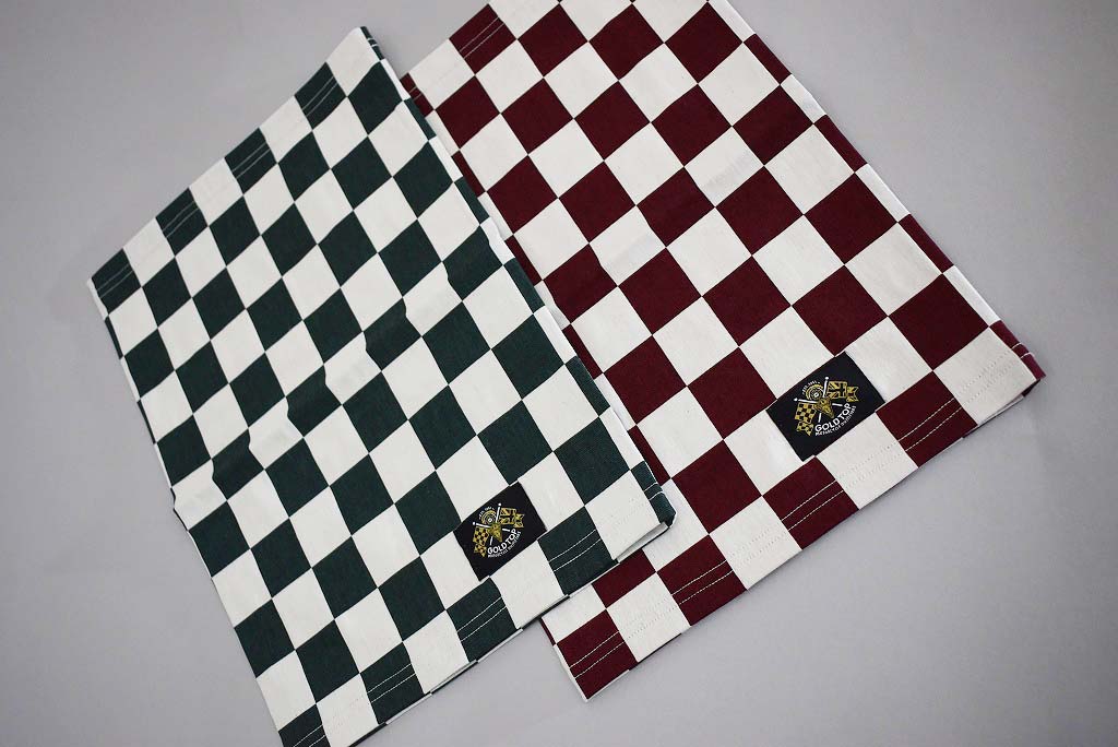 英国 「GOLDTOP」「Premium Cotton Neck Tube」 プレミアムコットン ネックチューブ COLOR： Red & White / Green & White