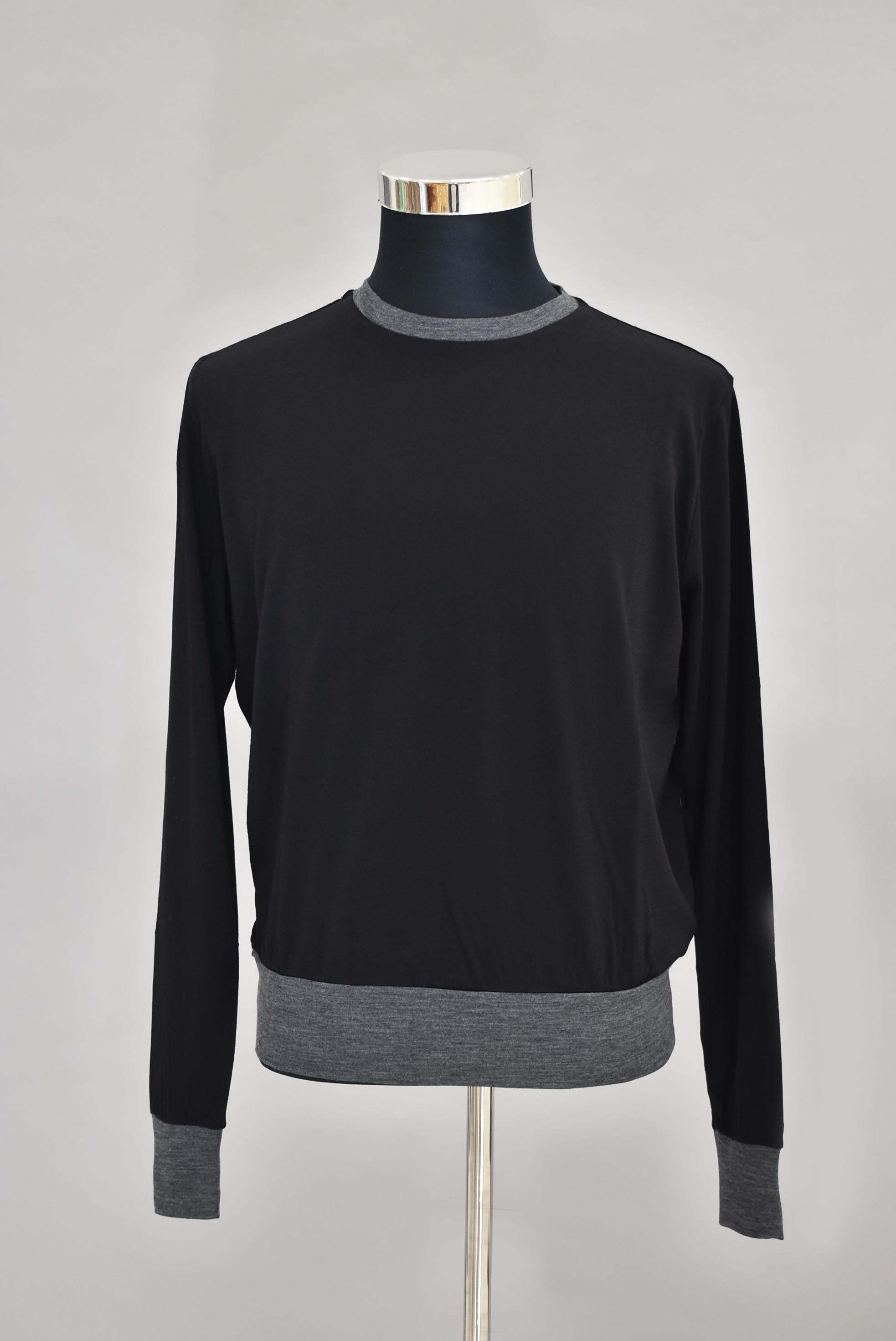 CG INNOCENT Original products 「極上ウール圧縮ニット クルーネック」　COLOR : BLACK/GRAY