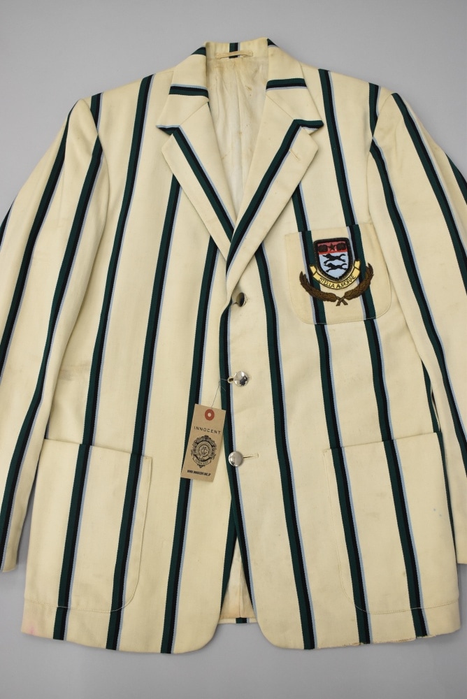 109389  ヴィンテージ 50s スクールジャケット MADE IN ENGLAND ネイビー x オフホワイト ストライプ