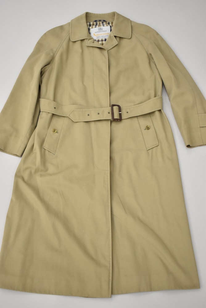 109483 ヴィンテージ「Aquascutum」ステンカラーコート レディース