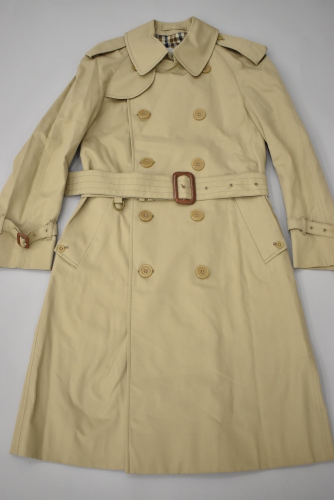 109478 ヴィンテージ「Aquascutum」アクアスキュータム トレンチコート 