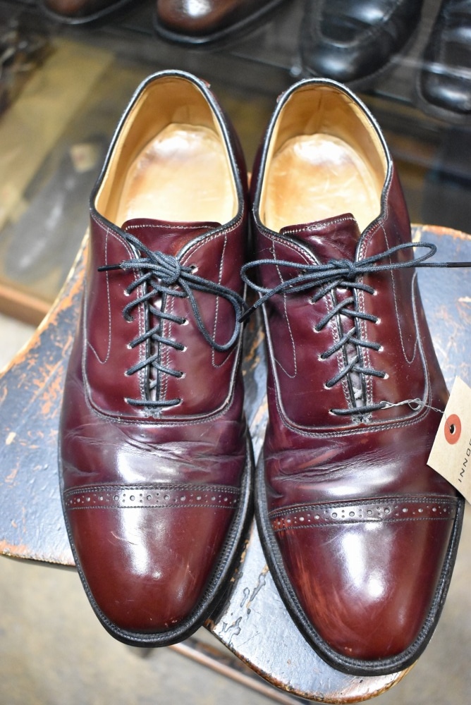 109918    内羽根 レザーシューズ  「Johnston & Murphy Aristo craft」オックスフォード 9