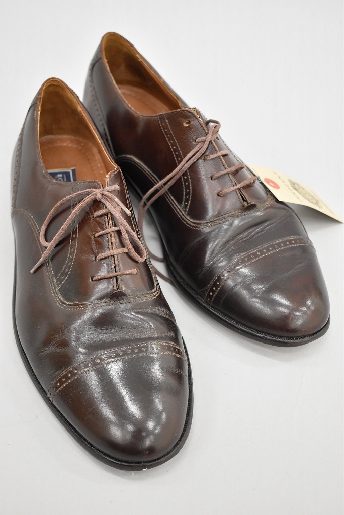 109823 「BOSTONIAN」レザーシューズ  内羽根 MADE IN INDIA SIZE 10
