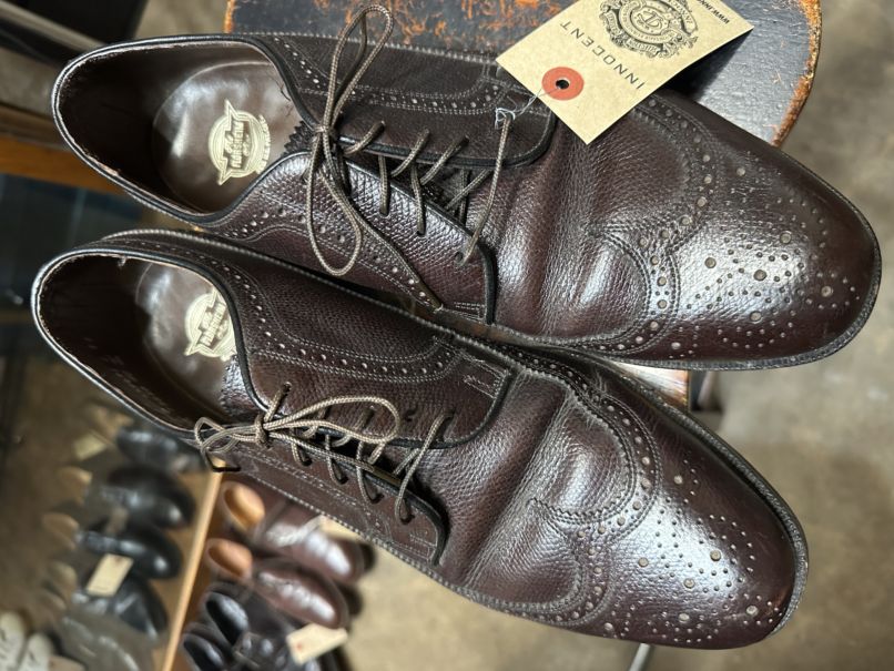 109820 「FLORSHEIM」レザーシューズ  外羽根 WING TIP SIZE 10D