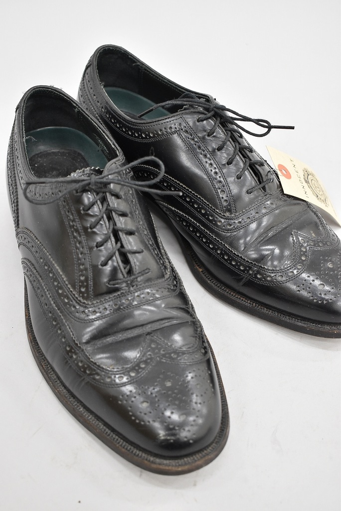 109815 「FLORSHEIM IMPERIAL」レザーシューズ  内羽根 WING TIP SIZE 9